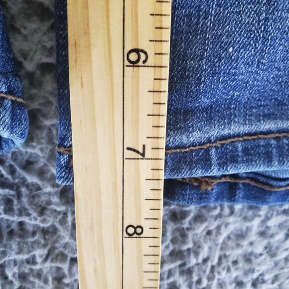 Lee Shorts Womens Size 14 Blue Bermuda Mid Rise Regular Fit Stretch Denim - Picture 7 of 12